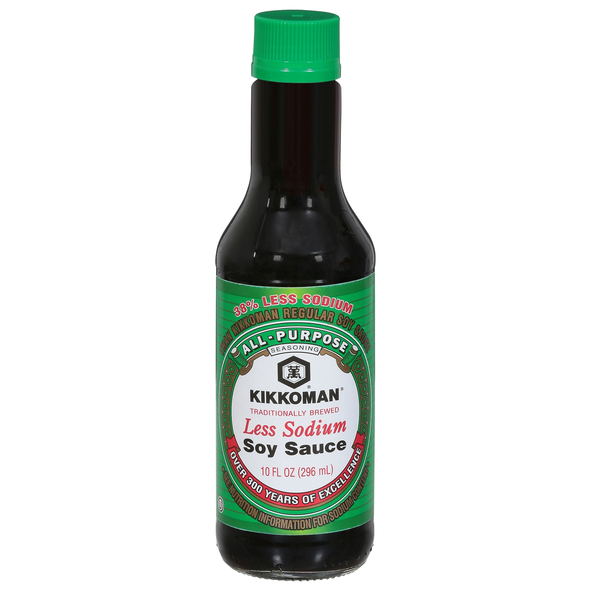 Kikkoman Sauce Soy Less Sodium 10 oz (Pack of 12)