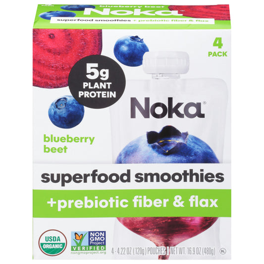Noka Smoothie Blueberry Beet 4Pc 16.9 Oz Pack of 6