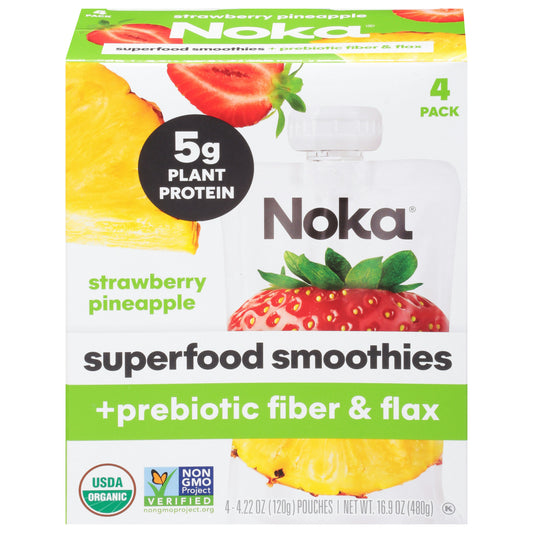 Noka Smoothie Strawberry Pineapple 4Pc 16.9 Oz Pack of 6
