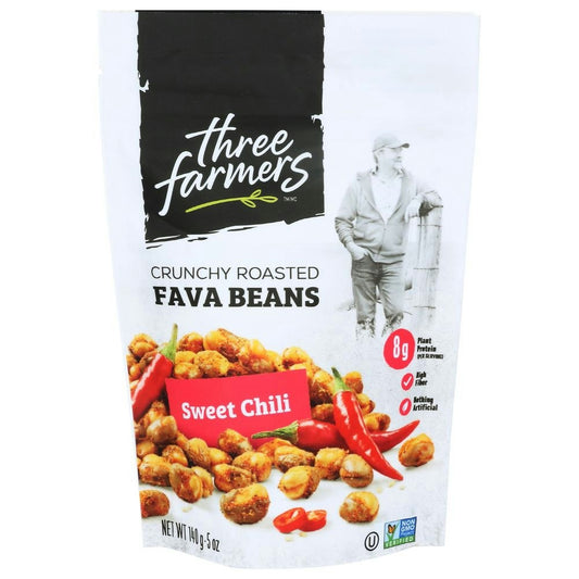 Three Farmers Sweet Chili Roasted Fava Beans - 5 Ounce (Pack of 6)
