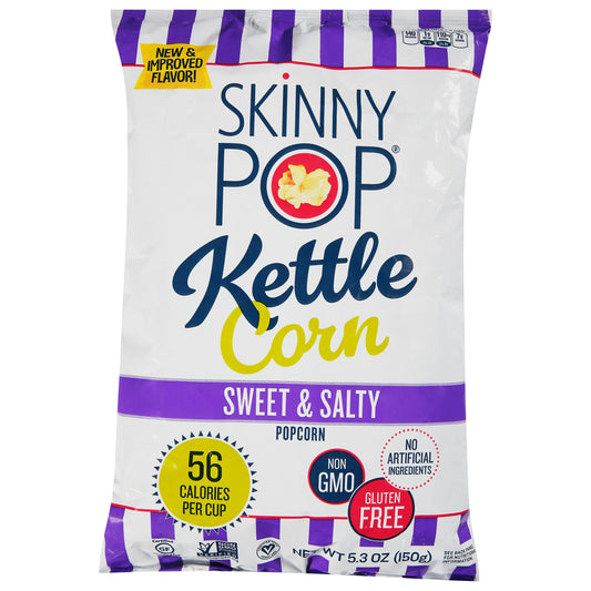 Skinny Pop Popcorn RTE Sweet & Salty Kettle 5.3 oz (Pack of 12)