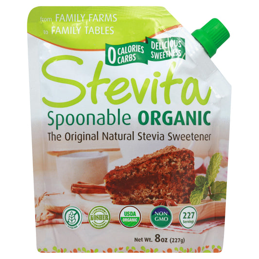 Stevita Stevia Spoonable Pouch Organic 8 Oz Pack of 12