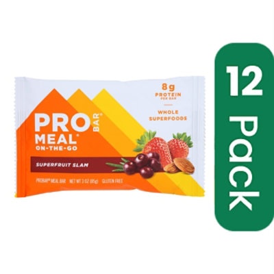 PROBAR Real Meal Bar Superfruit Slam Organic - 3 oz (Pack of 12)