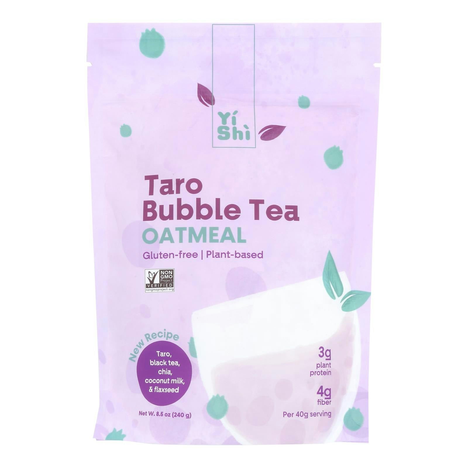 Yishi Oatmeal Taro Bubble Tea 8.5 Oz (Pack Of 5)