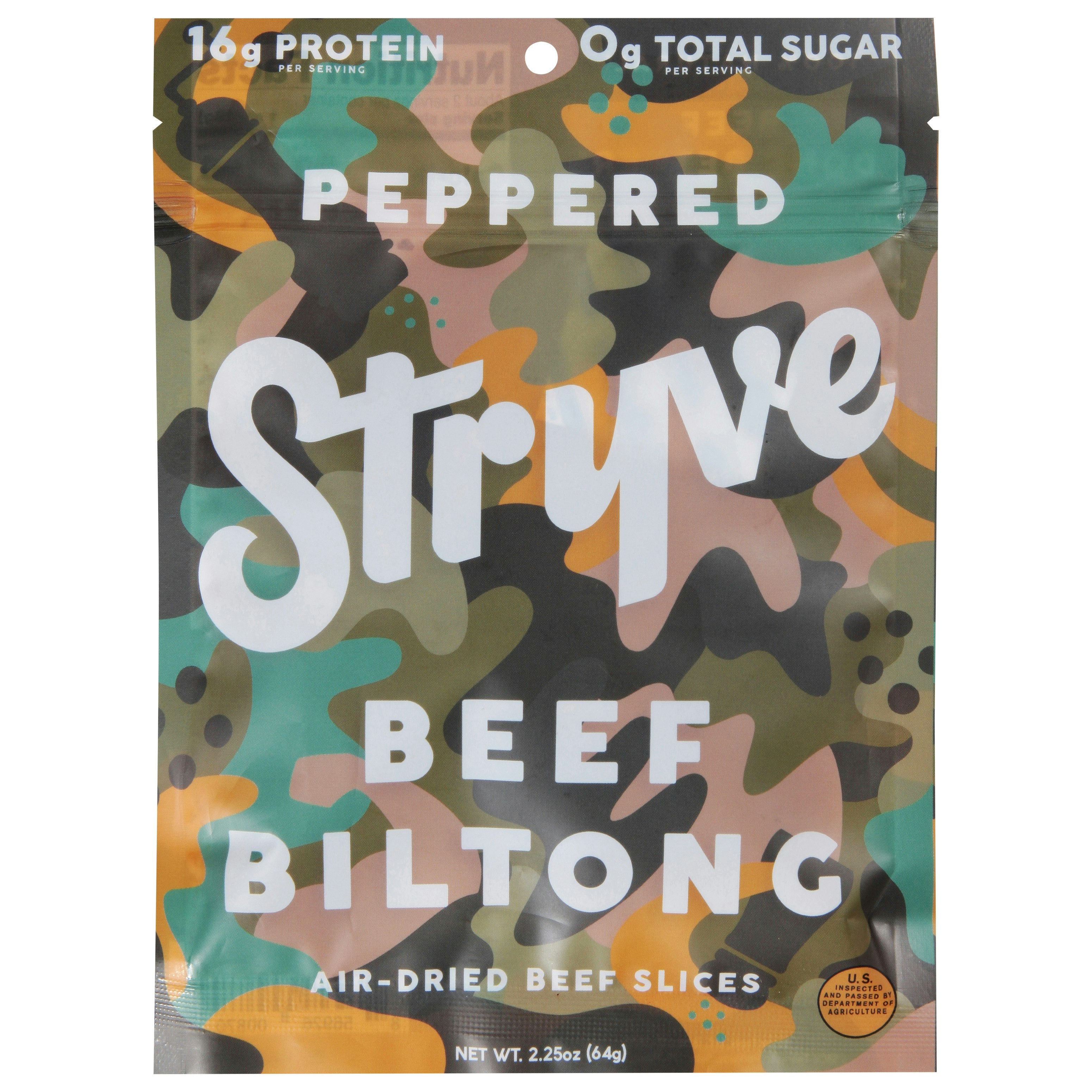 Stryve Protein Snacks Jerky Biltong Peppered