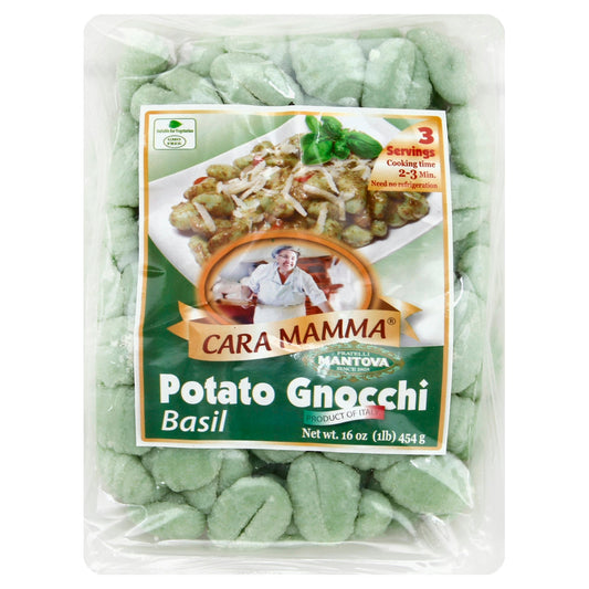 Mantova Pasta Gnocchi Potato Basil 16 Oz Pack of 12
