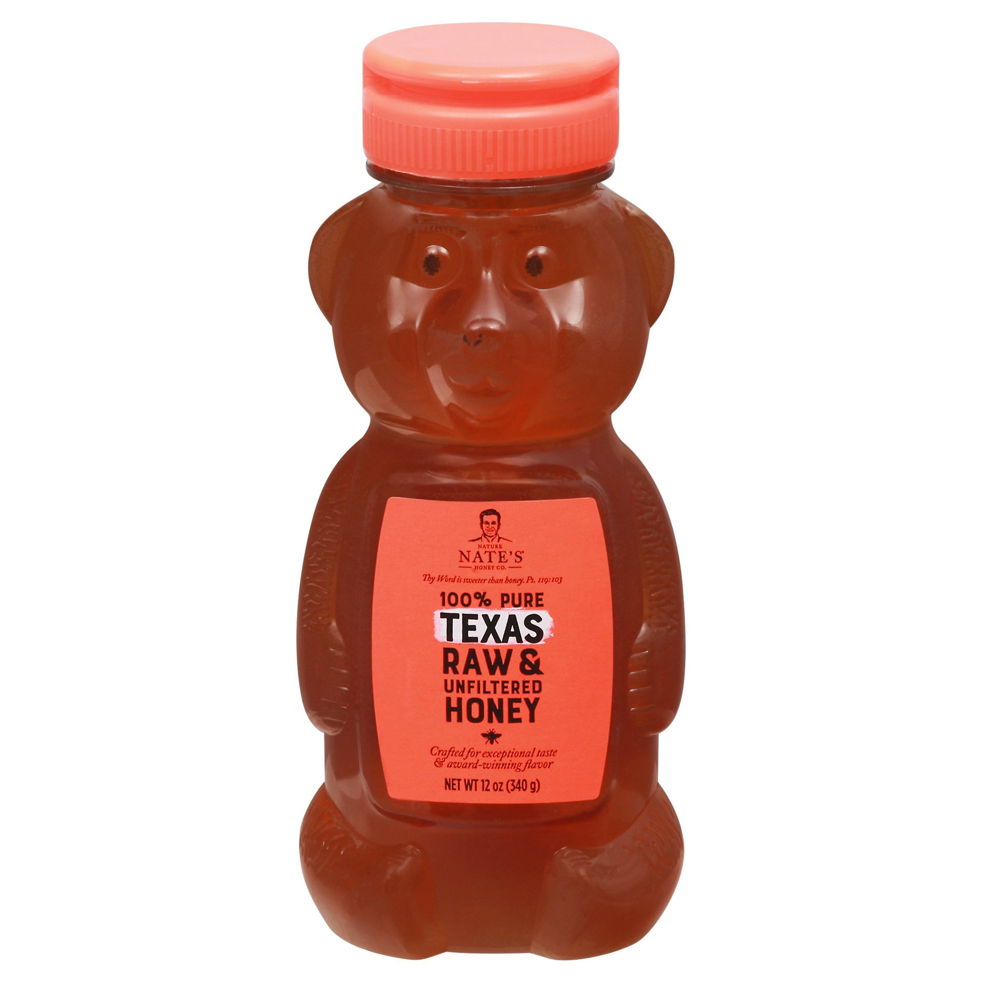 Nature Nate's Raw Unfiltered Texas Honey 12 oz (Pack of 6)
