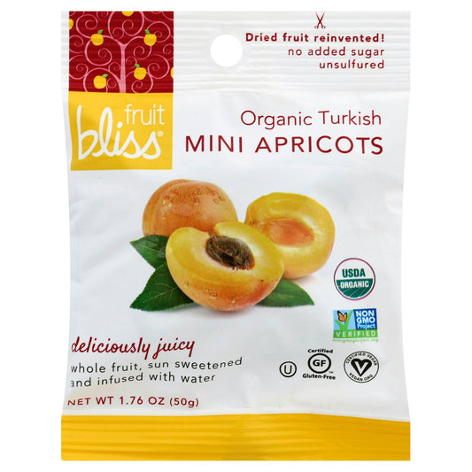 Fruit Bliss Apricots Mini Trkish Organic 1.76 Oz Pack of 12