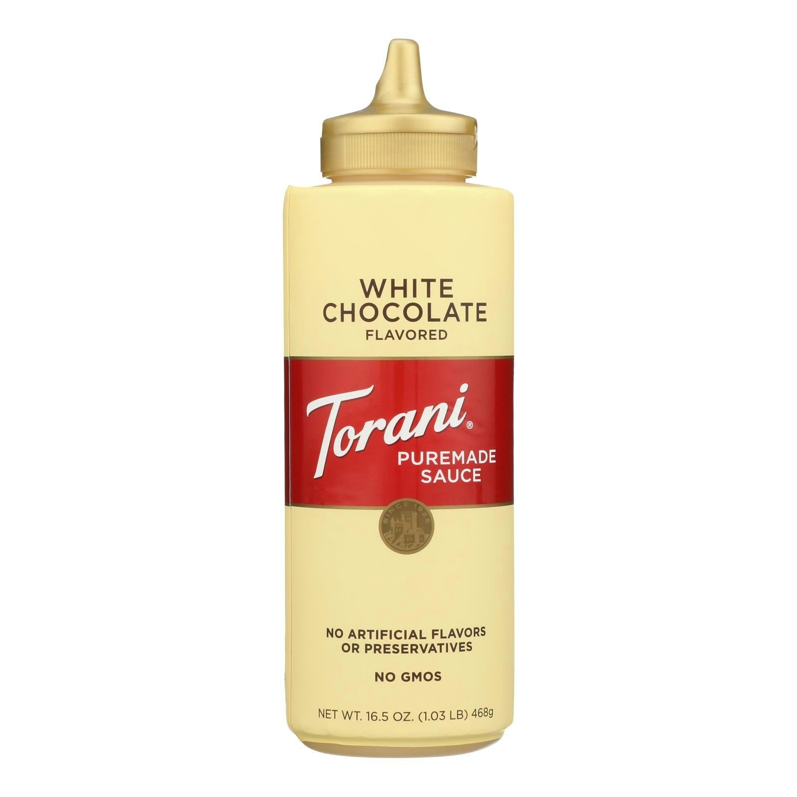 Torani White Chocolate Sauce 16.5 oz (Pack of 4)