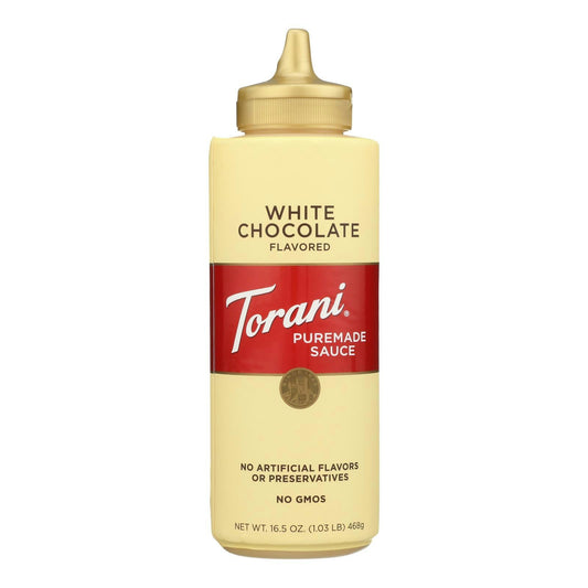 Torani White Chocolate Sauce 16.5 oz (Pack of 4)