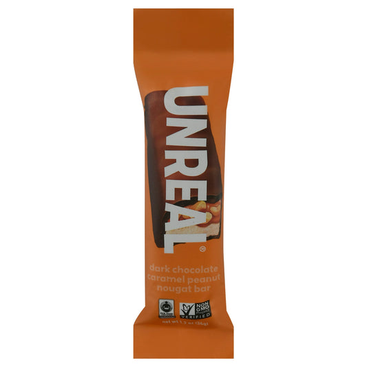 Unreal Dark Chocolate Caramel Peanut Nougat Bars Caddy, 0.74 Pound - 12 count per pack (Pack of 12)