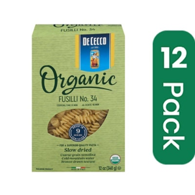 De Cecco Pasta Fusilli Organic 12 oz (Pack Of 12)