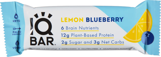 IQBAR Lemon Blueberry Protein Bar - 1.6 Oz (Pack of 12)