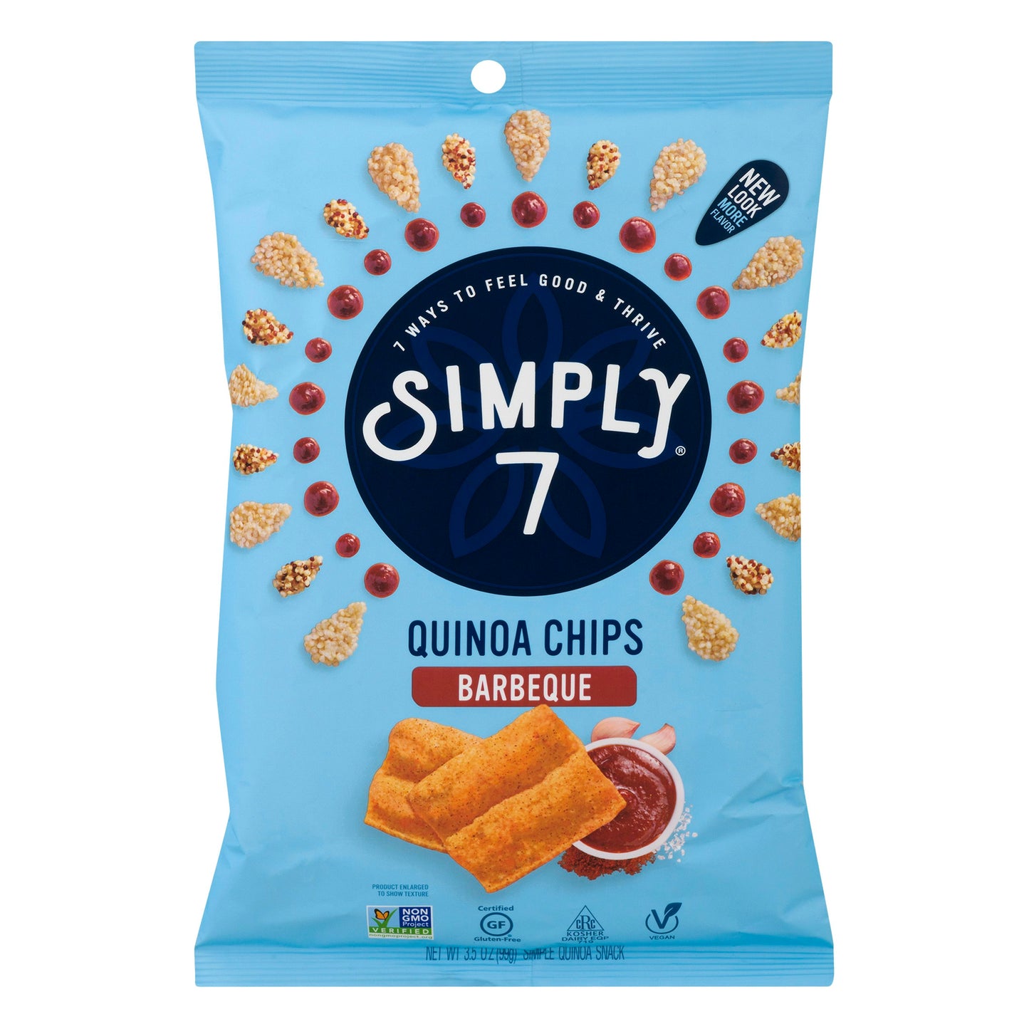 Simply 7 Chip Quinoa BBQ 3.5 Oz (Pack of 8)