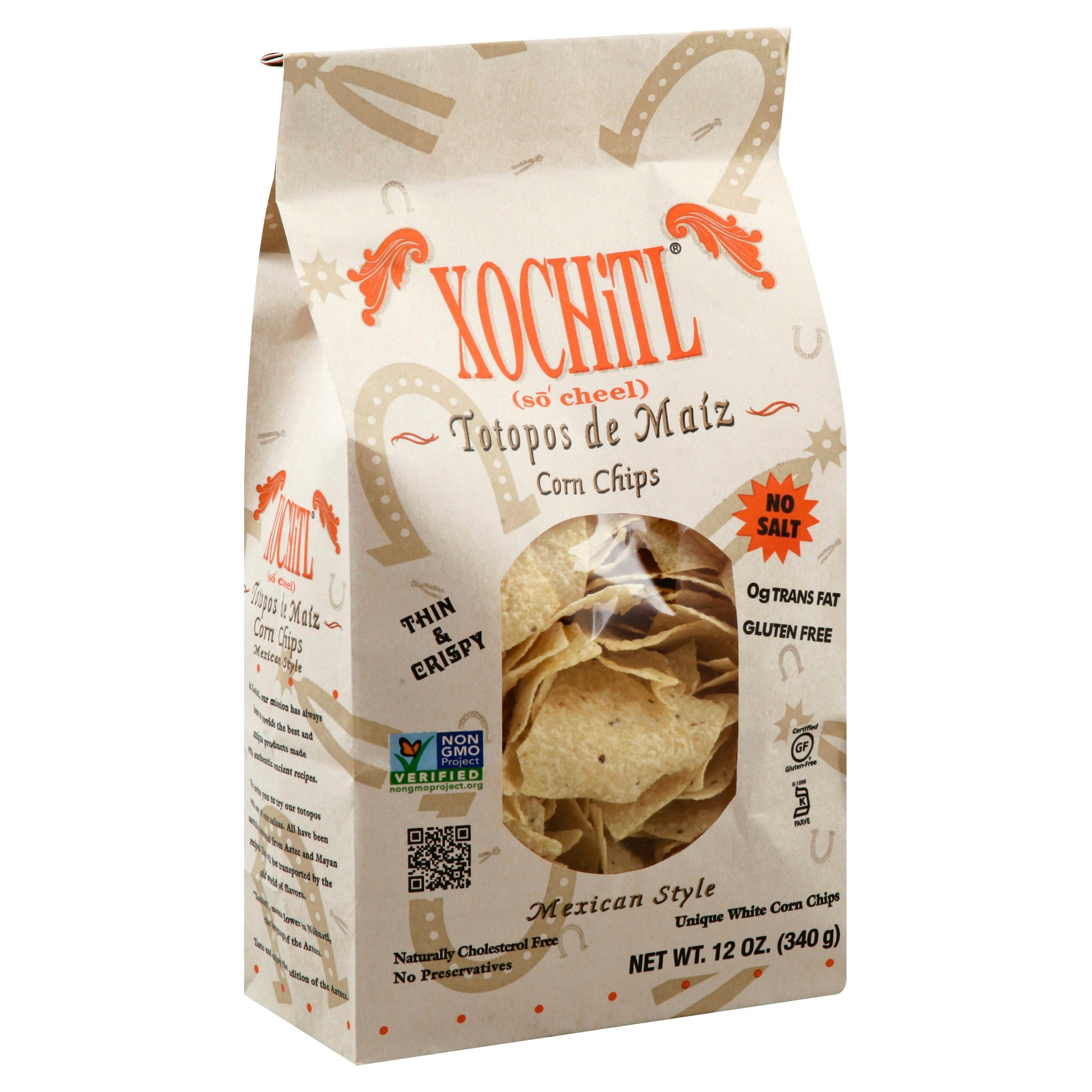 Xochitl Chip Corn No Salt 12 oz (Pack Of 10)