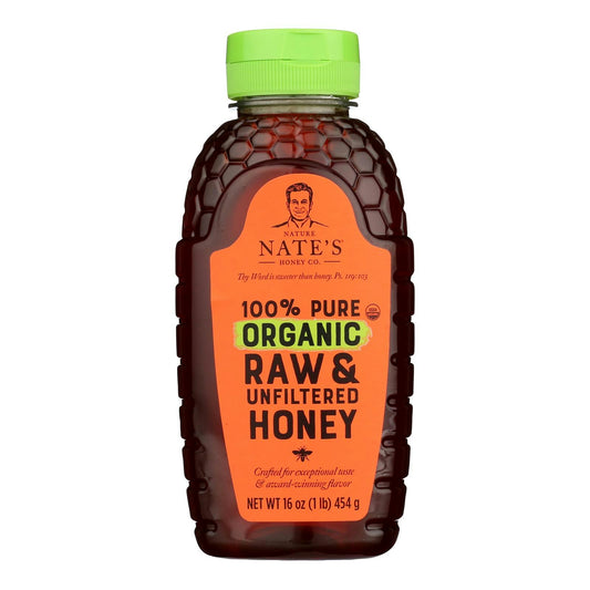 Nature Nate's - Honey Raw Unfiltered 16 oz (Pack of 6)