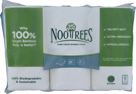 Nootrees Toilet Tissue 12 Rolls 22O Sheets (Pack of 4)
