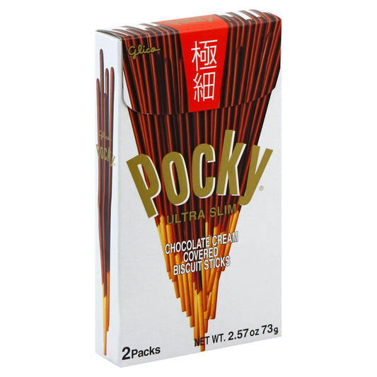 Glico Pocky Gokuboso Slim Chocolate 2.5 Oz Pack of 10
