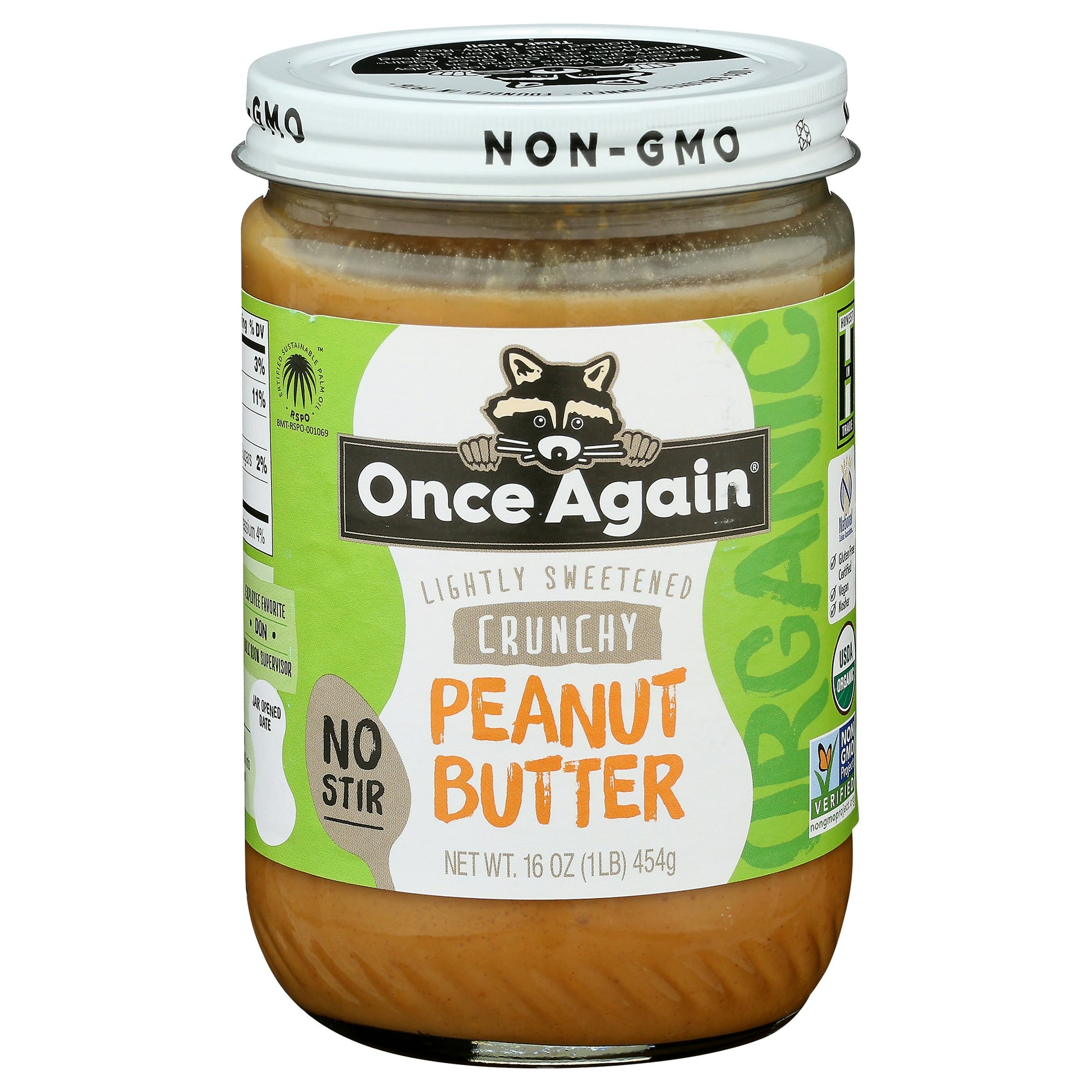 Once Again Butter Peanut Crunch Organic 16 Oz Pack of 6