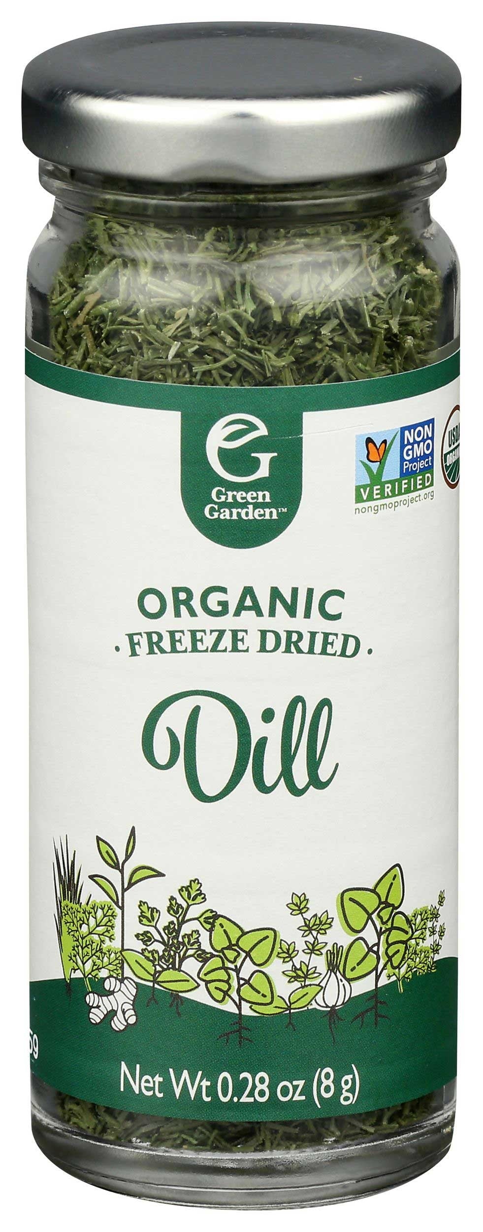 Green Garden Organic Freeze Dried Dill - 0.28 Ounce (Pack of 6)