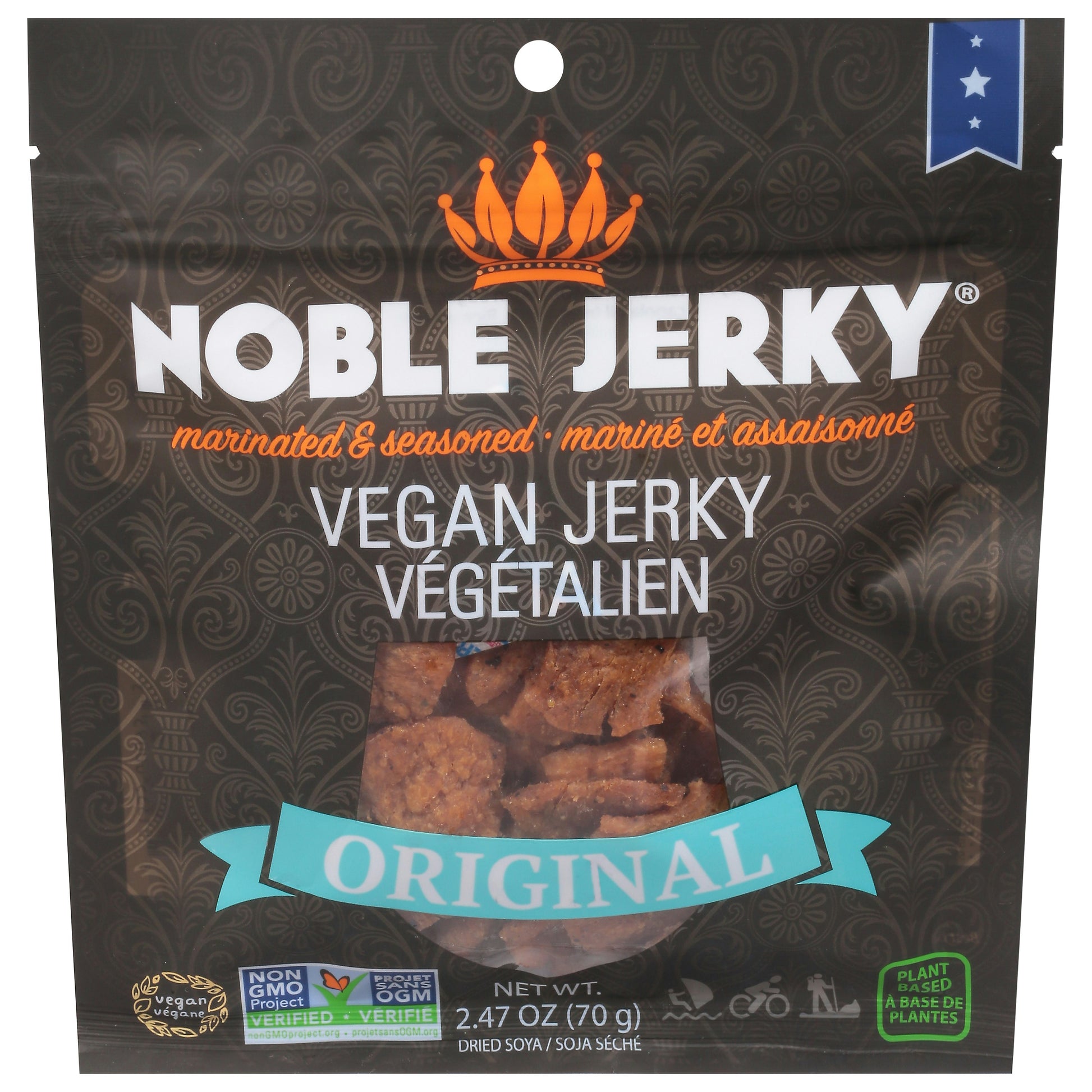 Noble Jerky Jerky Vegan Original 2.47 Oz (Pack of 12)