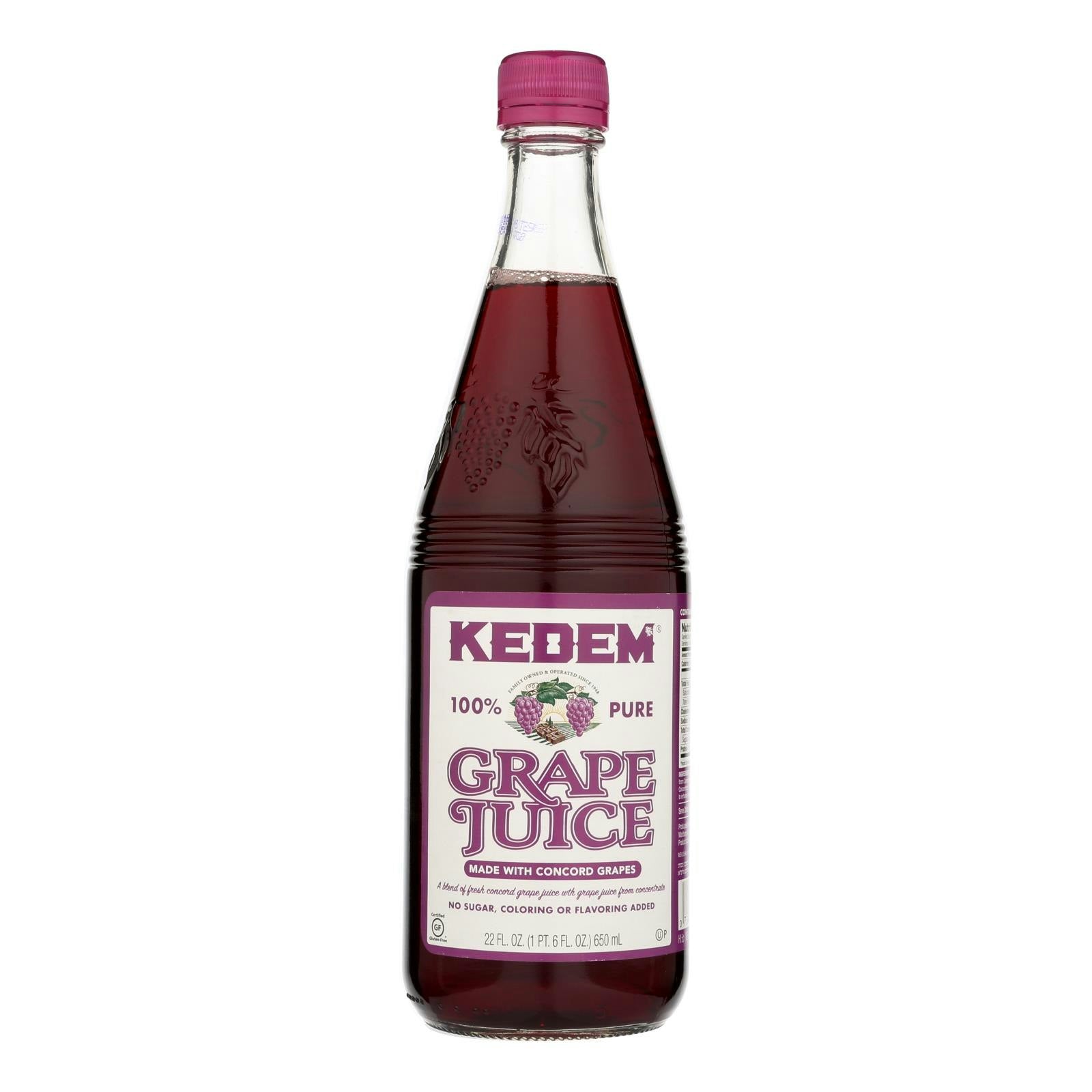 Kedem Beverage Concord Grape Juice 22 Fo Pack of 12