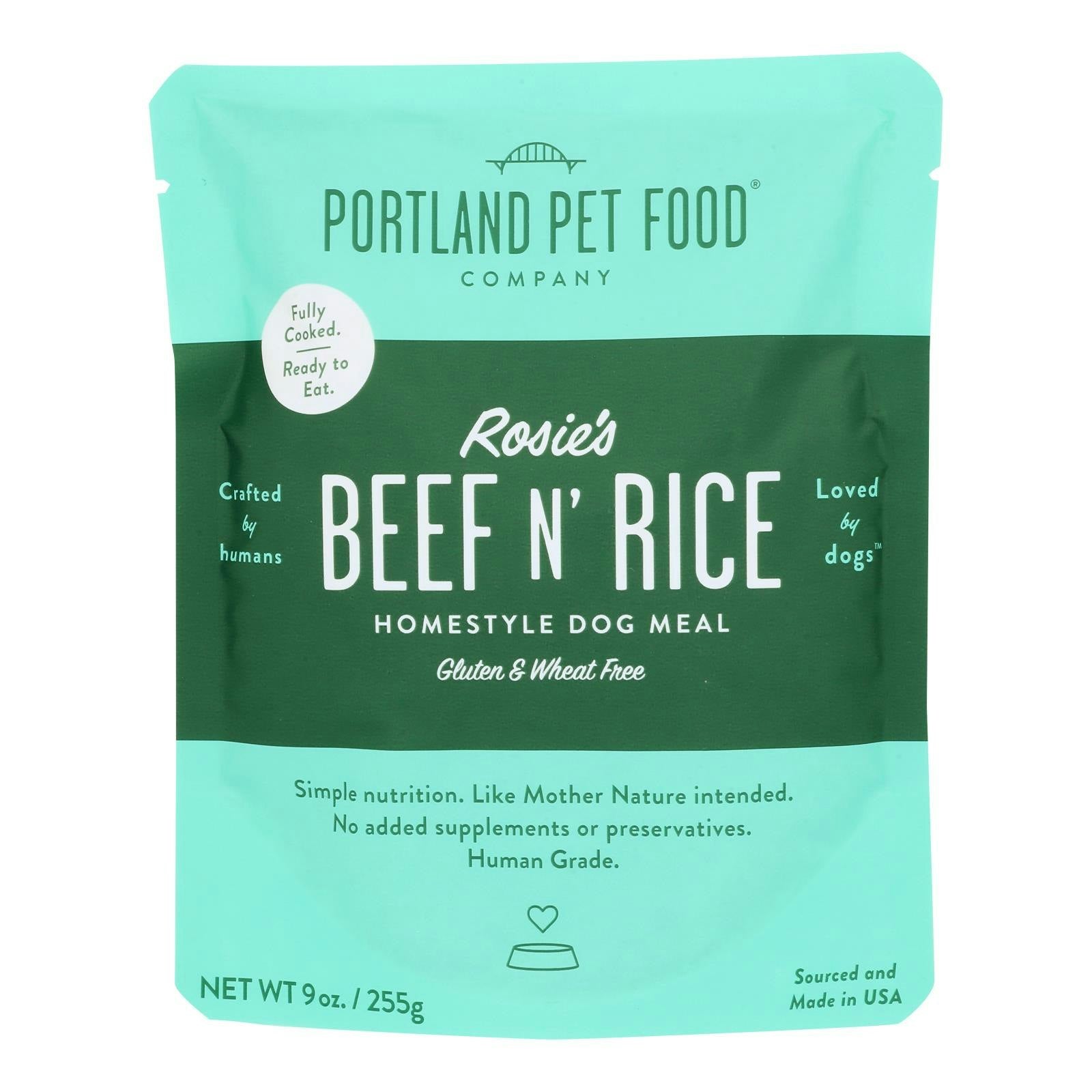 Portland Pet Food Company - Dog Meal Homestyle Beef & Rice 9 oz (Pack of 8)