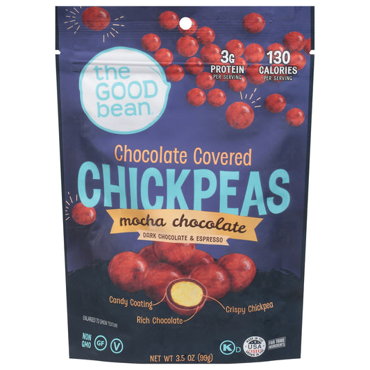 The Good Bean Chickpeas Mocha Chocolate - 3.5 OZ (Pack of 4)